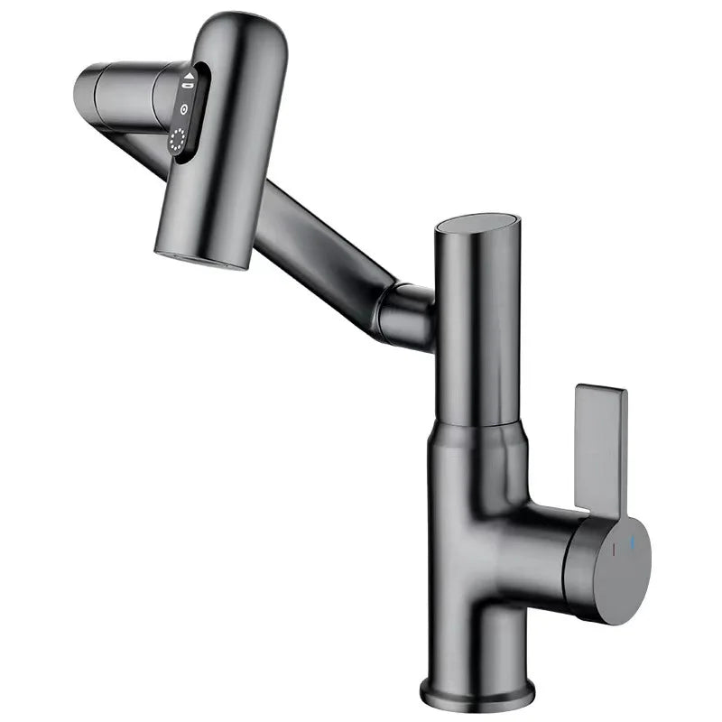 Digital Display LED Bathroom Basin Faucet – 360° Rotation, Hot & Cold Water Mixer - Loovy # 