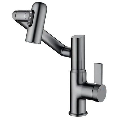 Digital Display LED Bathroom Basin Faucet – 360° Rotation, Hot & Cold Water Mixer - Loovy # 