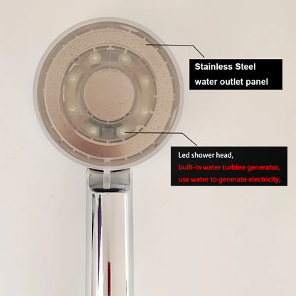 5-Mode LED Shower Head with Temperature Control - High Pressure & Water-Saving - Loovy # 