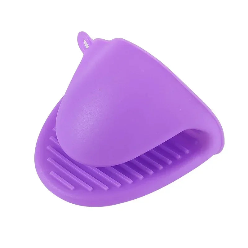 1PC Heat Resistant Silicone Oven Mitts with Clips - Non-Slip & Anti-Scalding for Safe Cooking - Loovy # 