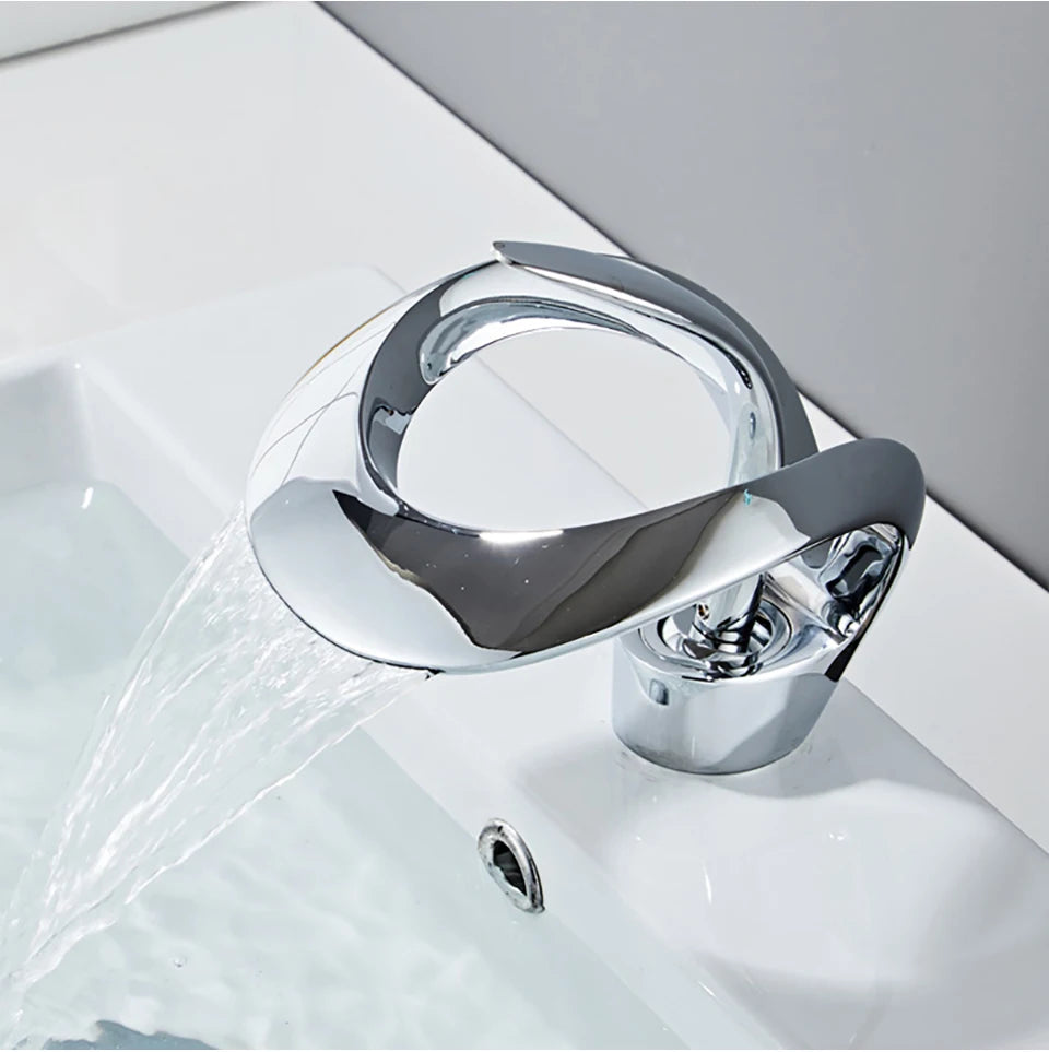 Creative Matte Golden Bathroom Basin Faucet – Modern Elegance for Your Sink - Loovy # 