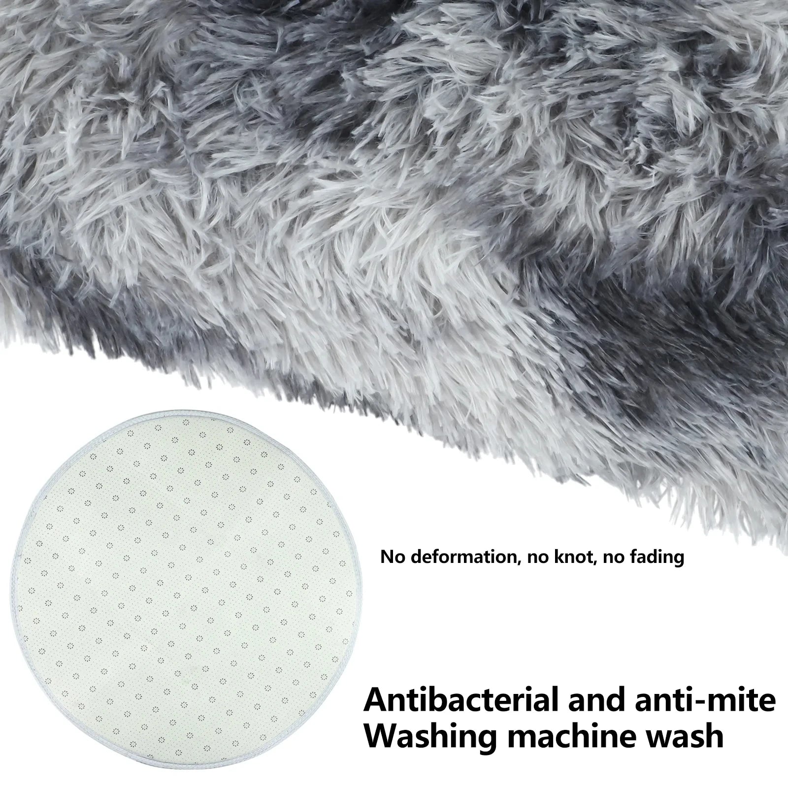 Scandinavian Tie-Dye Silk Wool Round Carpet for Living Room & Bedroom - Loovy # 