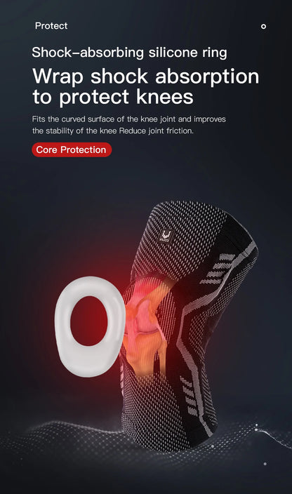 Professional Knee Support Brace for Seniors & Athletes - Compression Patella Sleeve with Shock-Absorbing Silicone | Arthritis & Sports Injury Relief