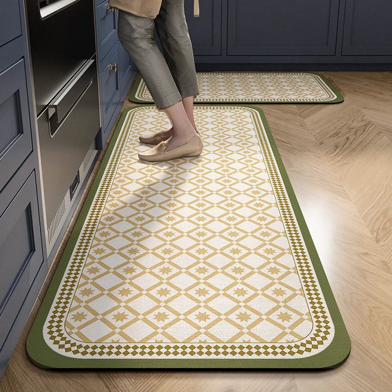 Non-Slip Crystal Velvet Kitchen Mat for Home, Living Room, and Bedroom, Carpet - Loovy # 