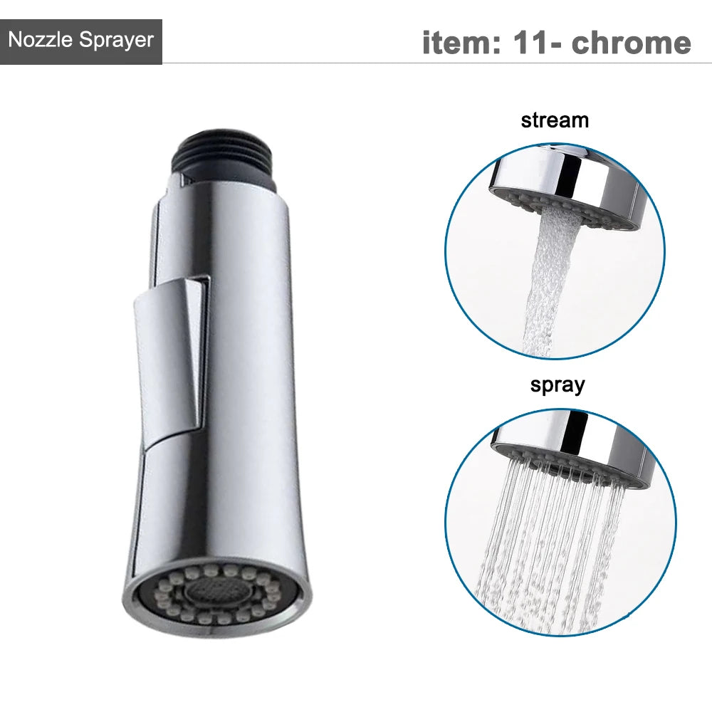 G1/2 Kitchen Faucet Pull-Out Sprayer - Replacement Nozzle for Easy Cleaning - Loovy # 