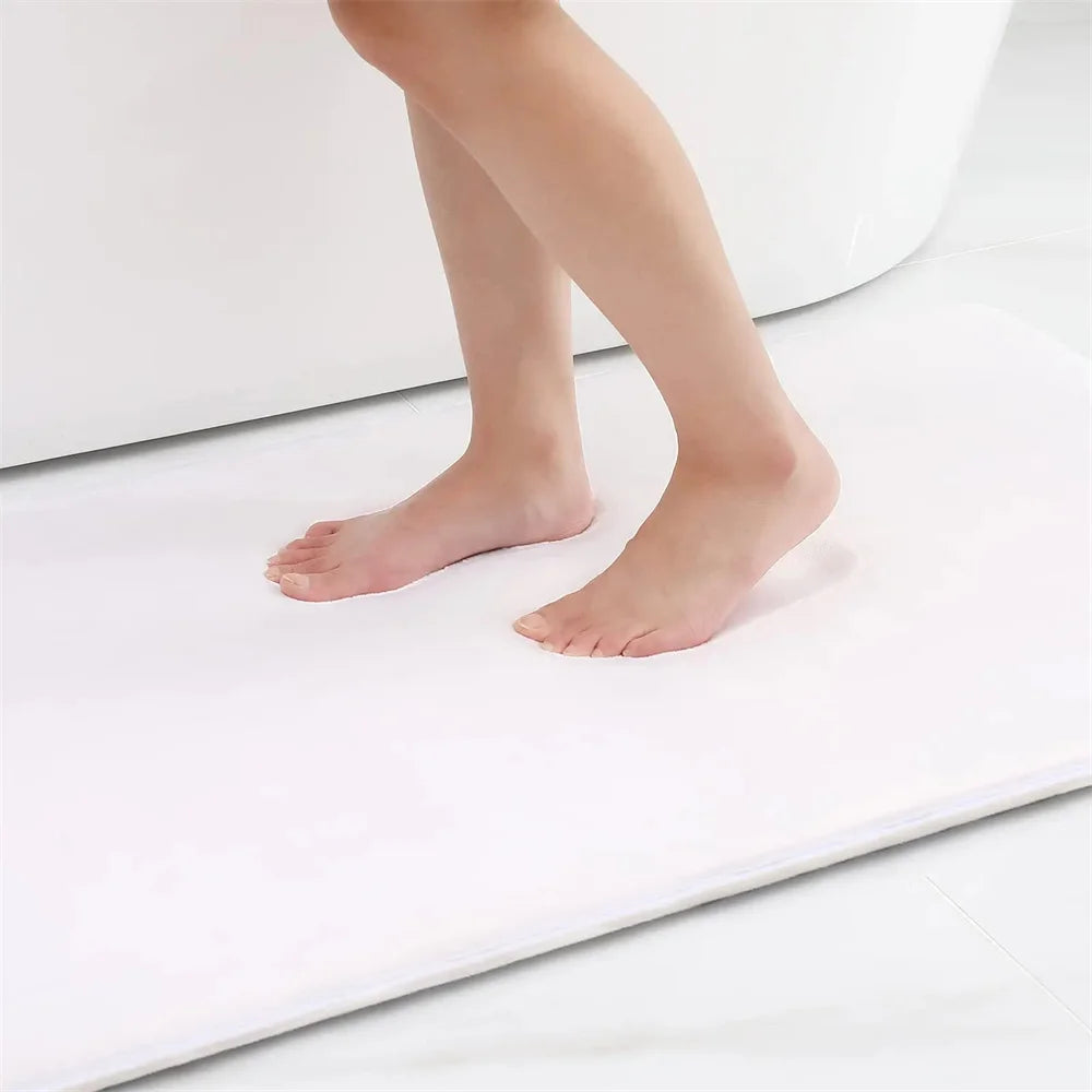 Memory Foam Bath Mat – Super Absorbent, Non-Slip Bathroom Rug, Bathrooms, restrooms, kitchens & doorways - Loovy # 