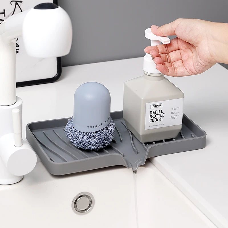 Silicone Soap Dish with Drainage - Self-Draining for Bathroom & Kitchen - Loovy # 