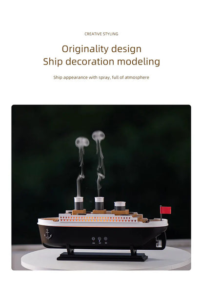 Retro Boat Ultrasonic Aromatherapy Humidifier with Remote Control - Loovy # 