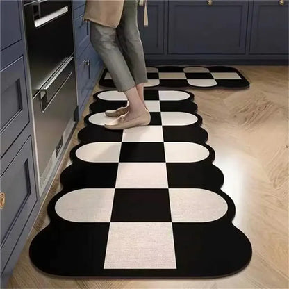 Non-Slip Crystal Velvet Kitchen Mat for Home, Living Room, and Bedroom, Carpet - Loovy # 