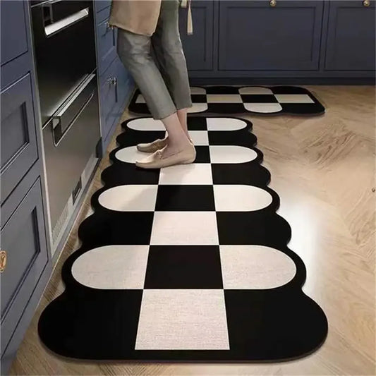 Non-Slip Crystal Velvet Kitchen Mat for Home, Living Room, and Bedroom, Carpet - Loovy # 