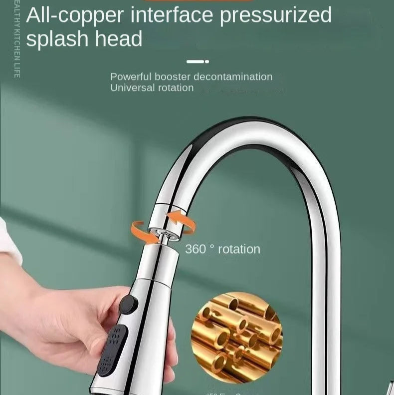Elegant 360° Rotating Faucet Extender - Anti-Splash for Kitchen & Bathroom Sinks - Loovy # 