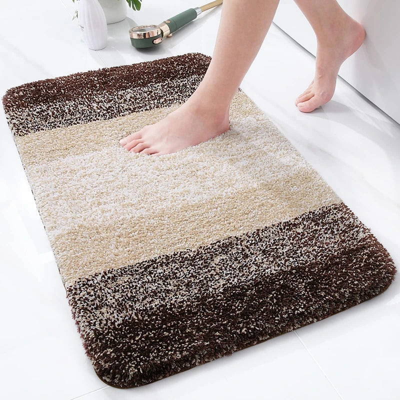 Shaggy Microfiber Bath Mat – Super Absorbent and Non-Slip Bathroom Rug - Loovy # 