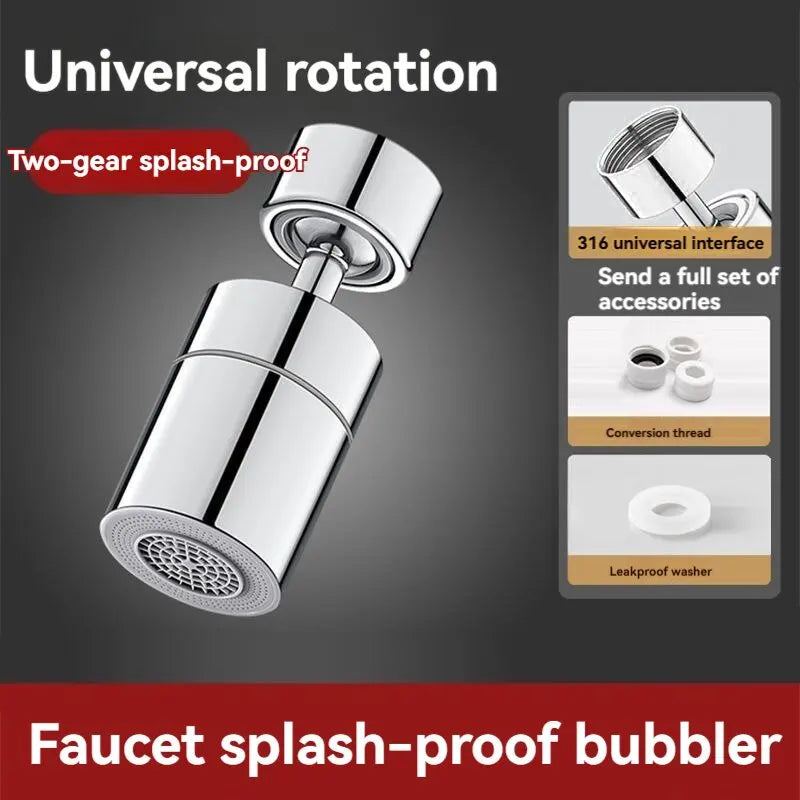 360° Rotating Faucet Extender with Anti-Splash - For Bathroom & Kitchen Sinks - Loovy # 