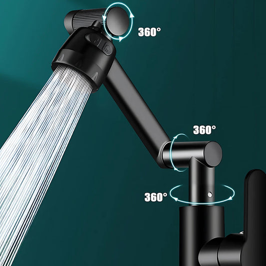 Mechanical Arm Universal Faucet – Deck-Mounted Basin Faucet with Two-Speed Control for Bathroom & Kitchen - Loovy # 