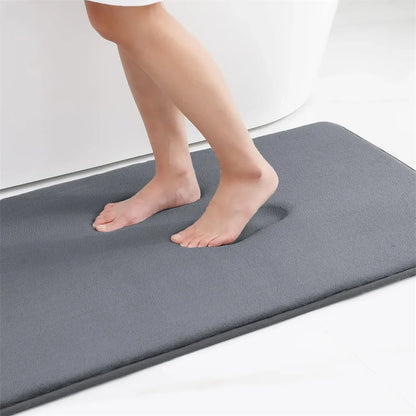 Memory Foam Bath Mat – Super Absorbent, Non-Slip Bathroom Rug, Bathrooms, restrooms, kitchens & doorways - Loovy # 