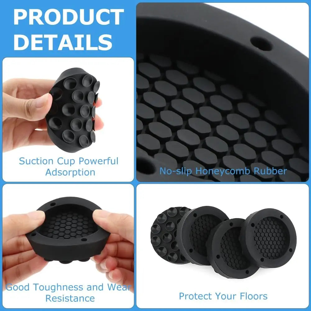 4 Pack Anti-Vibration Washing Machine Pads - Reduces Noise & Protects Floors - Loovy # 