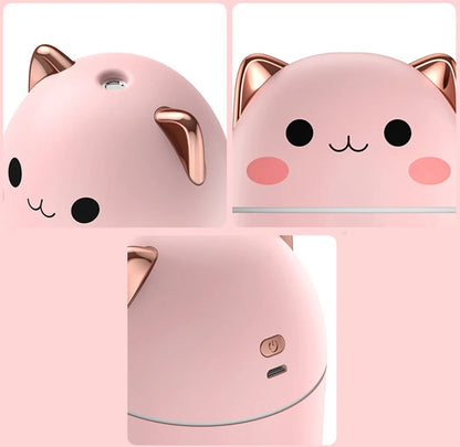 Portable 200ml Air Humidifier with Night Light – Kawaii Aroma Diffuser - Loovy # 