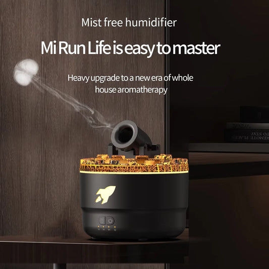 Volcanic Crack Light Cannons Humidifier – Essential Oil Diffuser with Aromatherapy and Visual Effects - Loovy # 