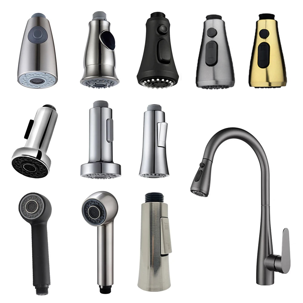 G1/2 Kitchen Faucet Pull-Out Sprayer - Replacement Nozzle for Easy Cleaning - Loovy # 