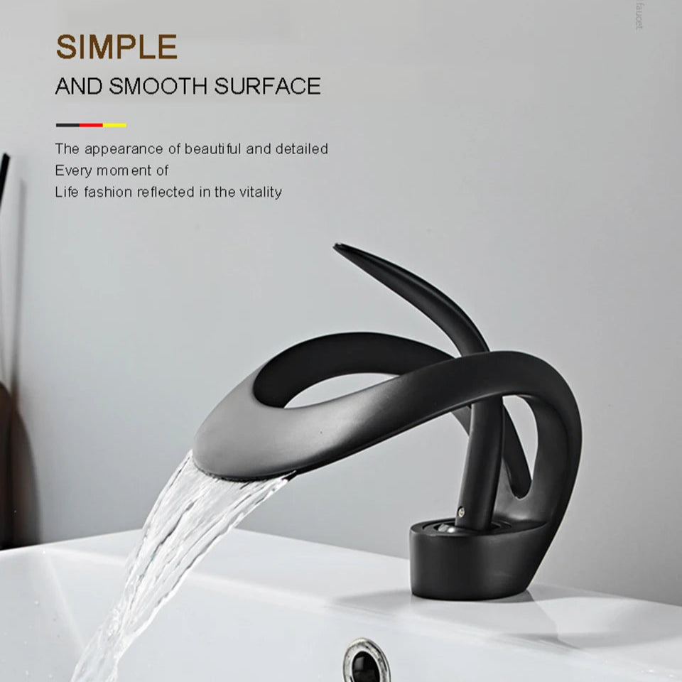 Creative Matte Golden Bathroom Basin Faucet – Modern Elegance for Your Sink - Loovy # 