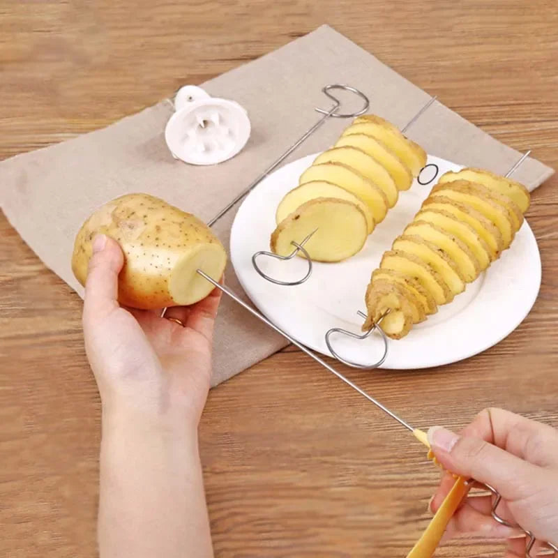 Whirlwind Potato Spiral Cutter - Creates Perfect Spiral Potato Slices - Loovy # 