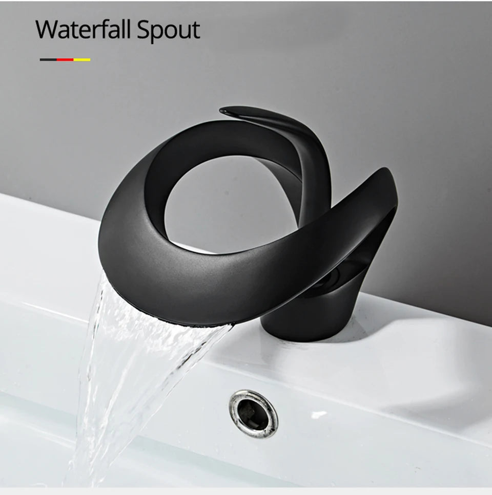Creative Matte Golden Bathroom Basin Faucet – Modern Elegance for Your Sink - Loovy # 