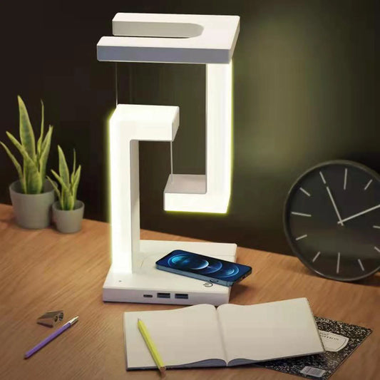 LED Suspended Anti-Gravity Night Light with 10W Wireless Charger - Loovy # 