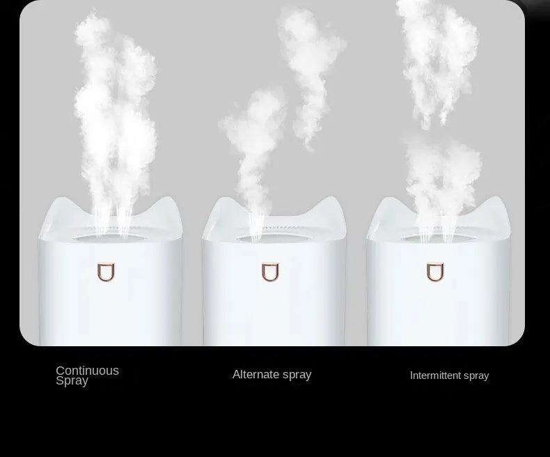 3000ml Dual Jet Air Humidifier – Large Capacity Ultrasonic Aroma Diffuser - Loovy # 