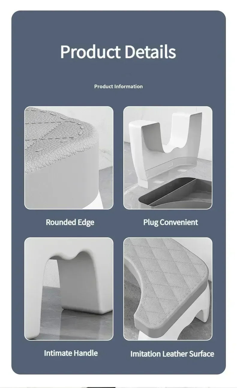 Waterproof Squatty Potty Toilet Stool – Comfort and Stability for All Ages - Loovy # 