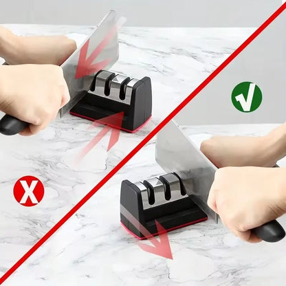 3-Stage Knife Sharpener - Quickly Sharpen Kitchen Knives with Ease - Loovy # 