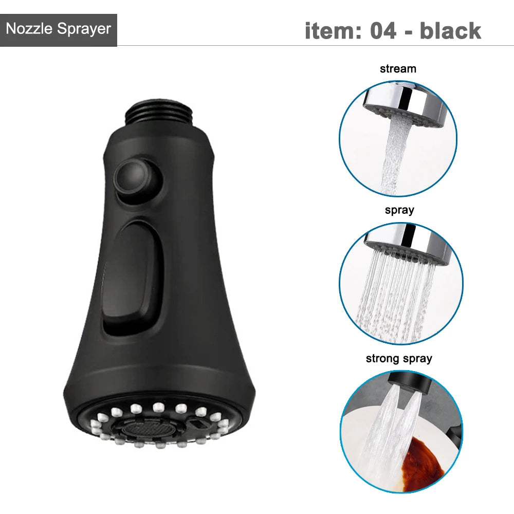 G1/2 Kitchen Faucet Pull-Out Sprayer - Replacement Nozzle for Easy Cleaning - Loovy # 