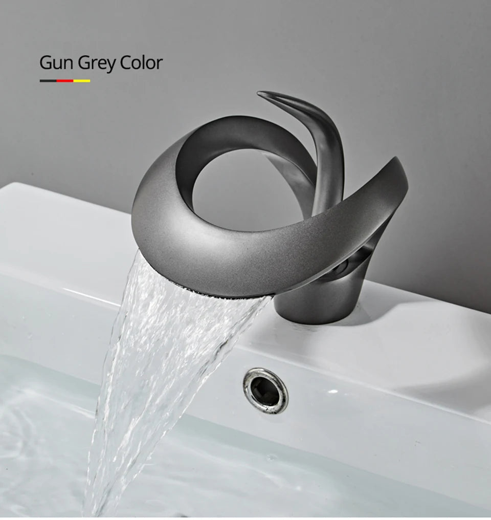 Creative Matte Golden Bathroom Basin Faucet – Modern Elegance for Your Sink - Loovy # 