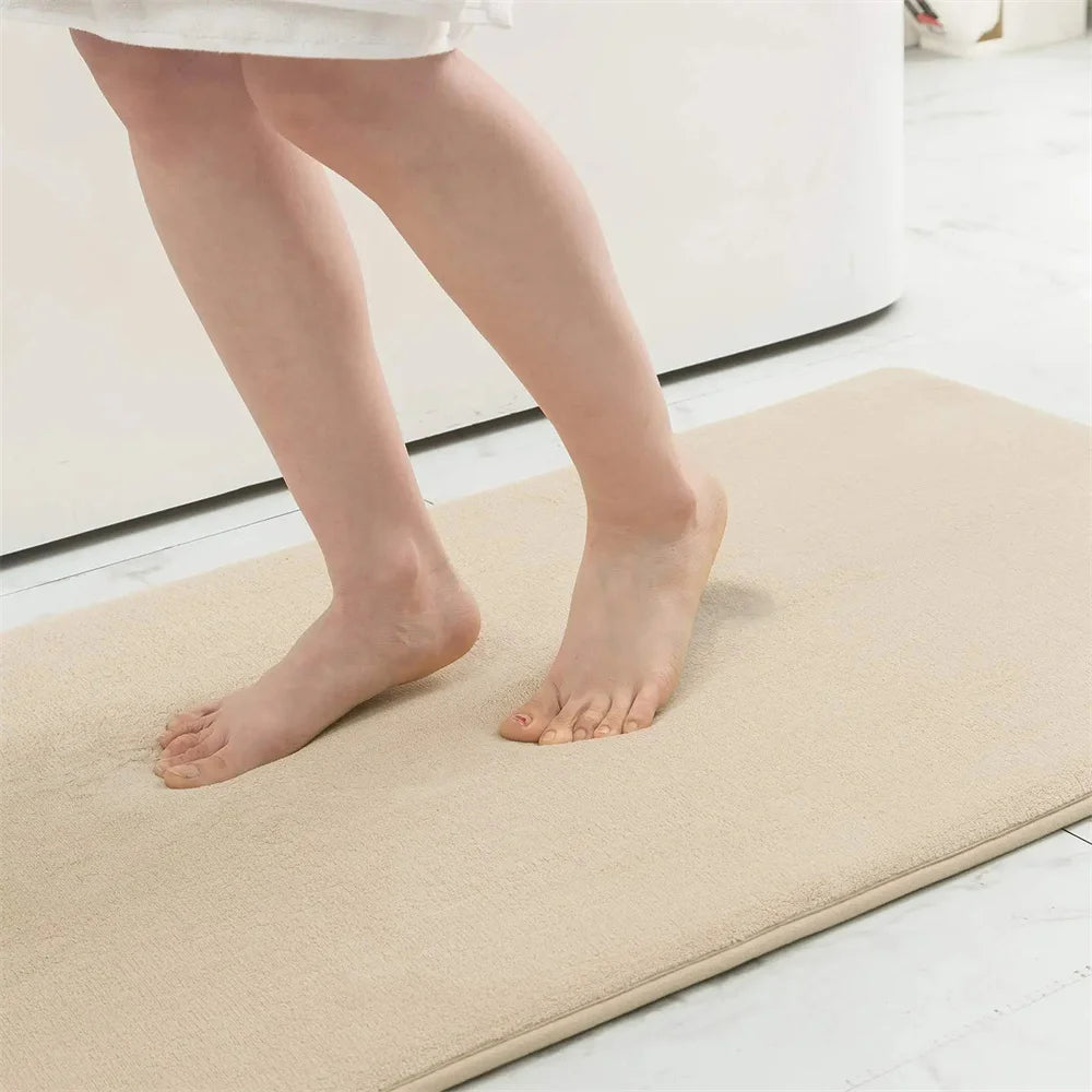 Memory Foam Bath Mat – Super Absorbent, Non-Slip Bathroom Rug, Bathrooms, restrooms, kitchens & doorways - Loovy # 