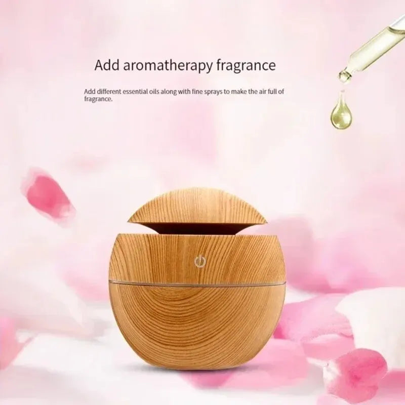 Mini USB Ultrasonic Wood Grain Aroma Diffuser & Air Humidifier - Loovy # 