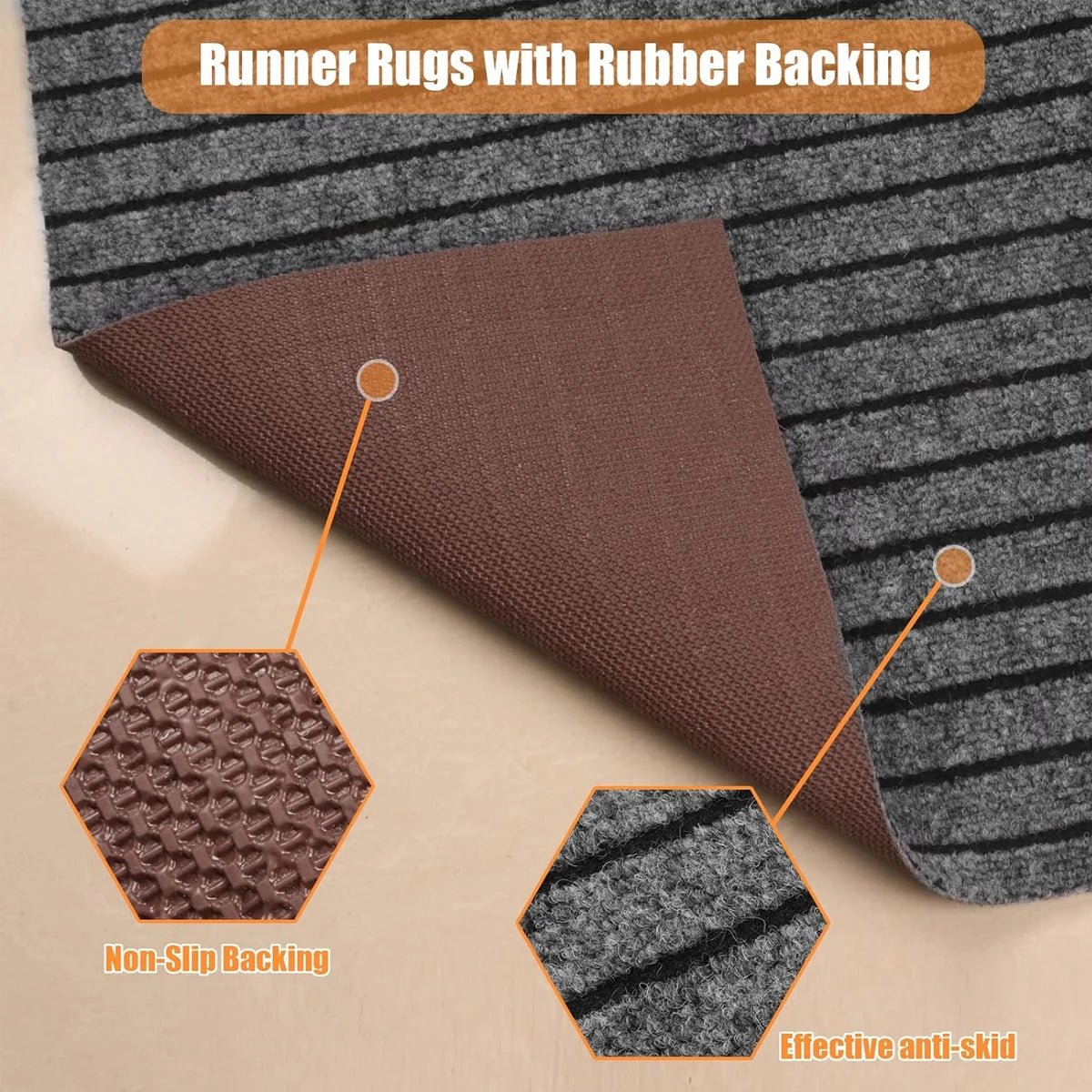 Washable Non-Slip Carpet for Kitchens, Bathrooms, entrance، and Hallways - Loovy # 