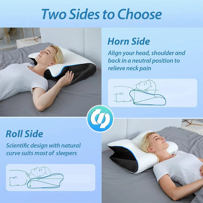 Butterfly Memory Foam Neck Pillow – Orthopedic Cervical Support - Loovy # 