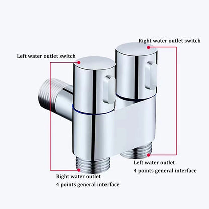 Zinc Alloy Wall-Mount Toilet Bidet Sprayer Set with Dual Outlet - Loovy # 
