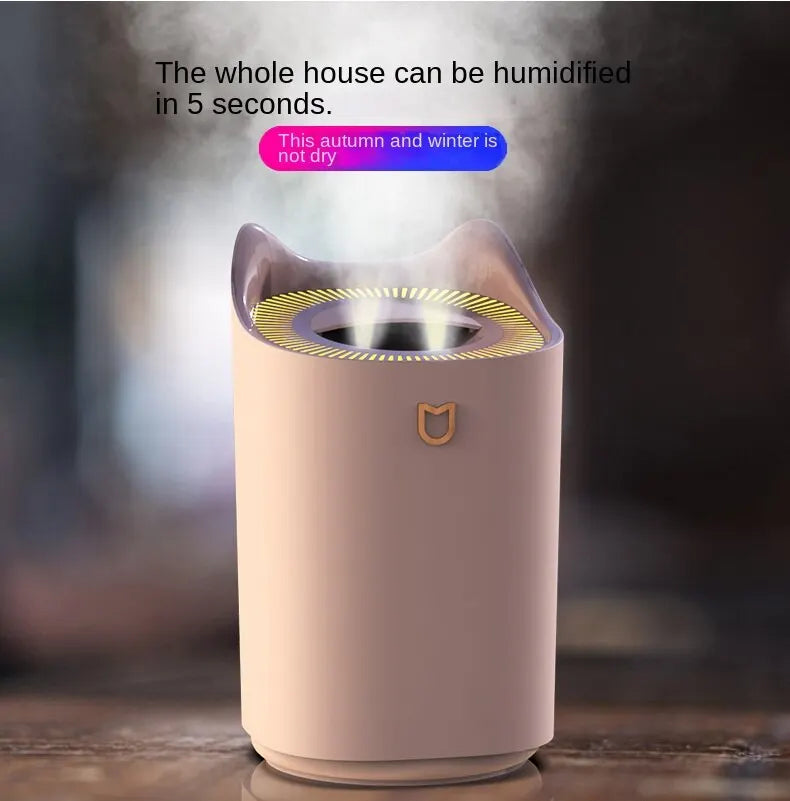 3000ml Dual Jet Air Humidifier – Large Capacity Ultrasonic Aroma Diffuser - Loovy # 