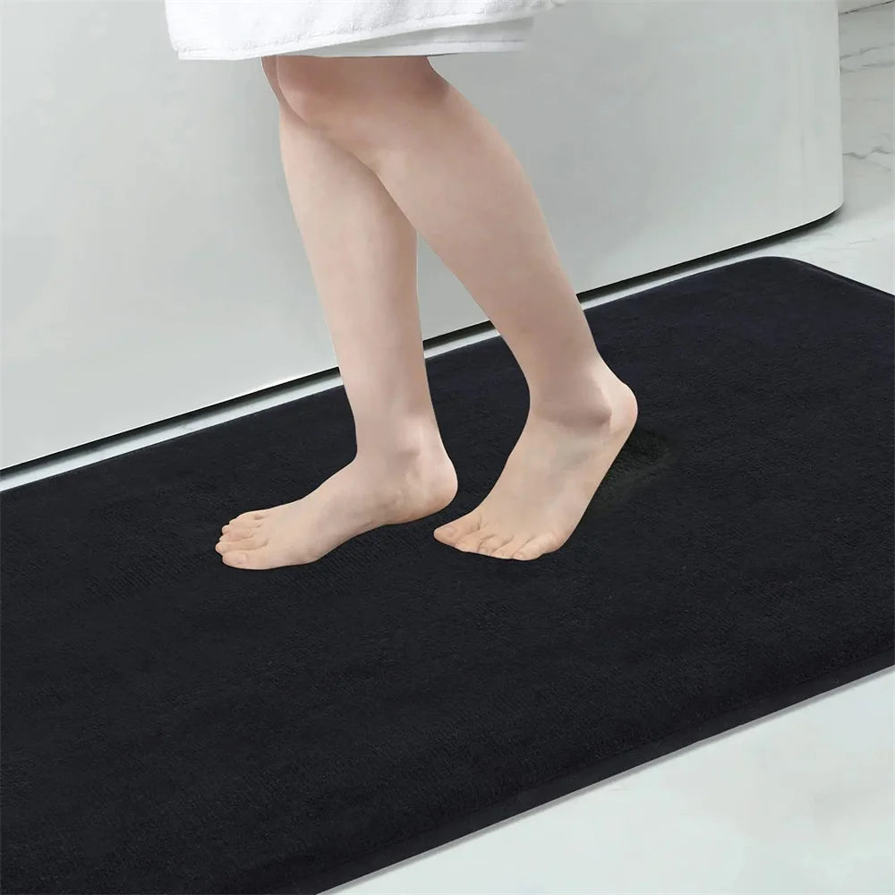 Memory Foam Bath Mat – Super Absorbent, Non-Slip Bathroom Rug, Bathrooms, restrooms, kitchens & doorways - Loovy # 
