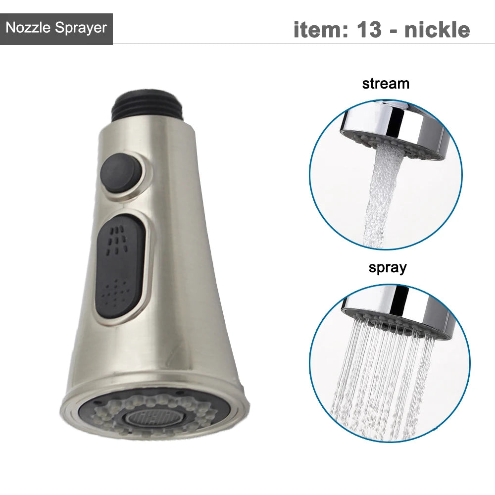 G1/2 Kitchen Faucet Pull-Out Sprayer - Replacement Nozzle for Easy Cleaning - Loovy # 