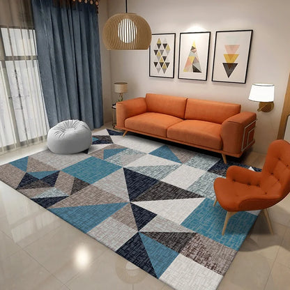 Modern Geometric Line Carpet – Crystal Velvet Mat for Living Room, Bedroom, and More - Loovy # 