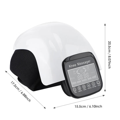 Electric 5-in-1 Therapy Knee Pad: Infrared Heating + Air Pressotherapy + Vibration Massage for Knees/Elbows/Shoulders | 3 Heat Levels + Smart LCD | USB-C Rechargeable