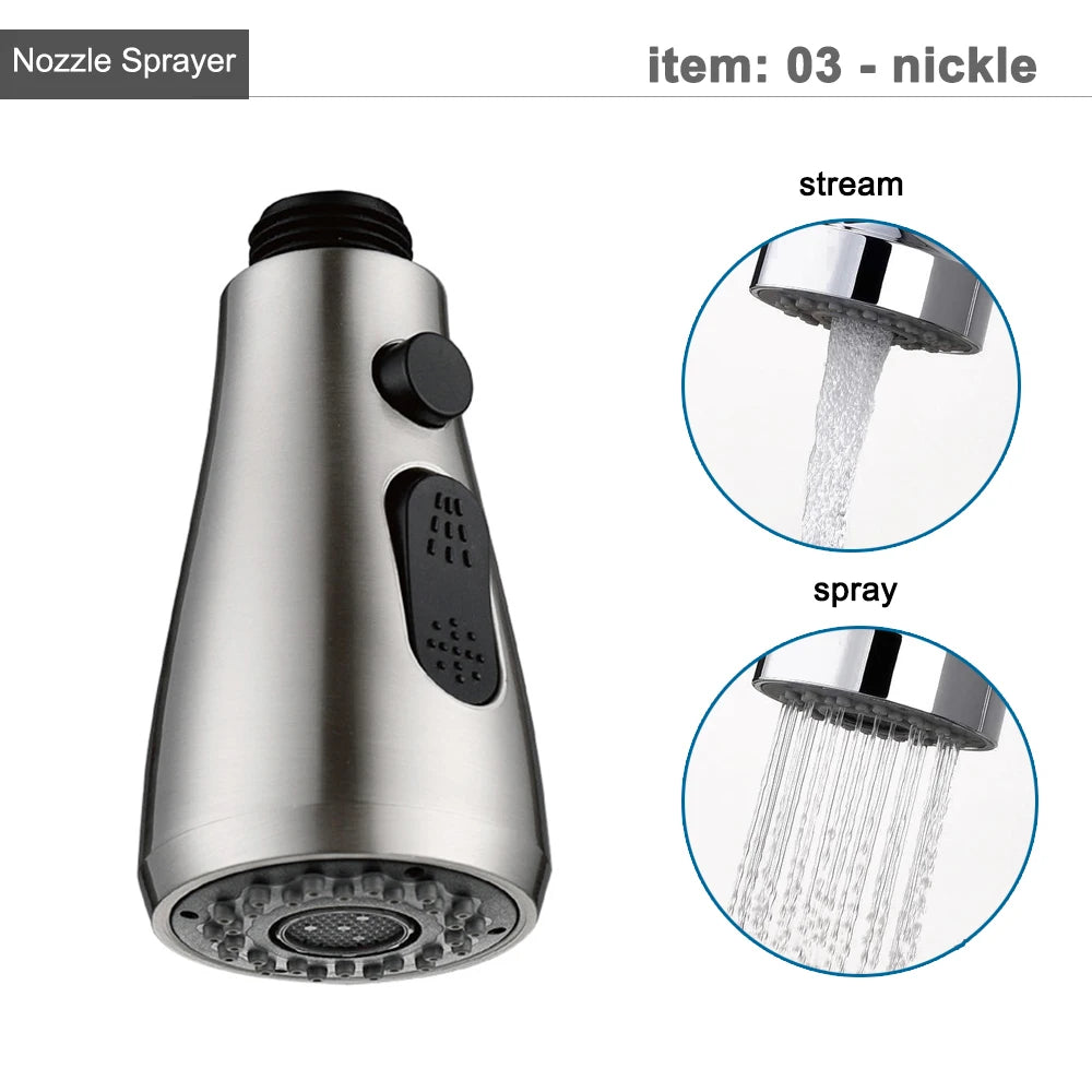 G1/2 Kitchen Faucet Pull-Out Sprayer - Replacement Nozzle for Easy Cleaning - Loovy # 