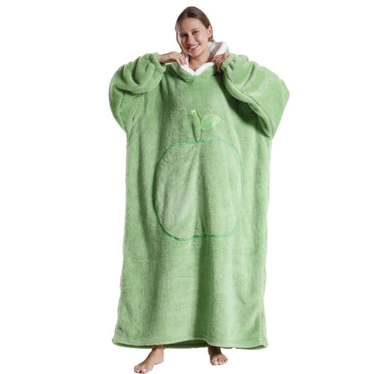 2025 Super Long Flannel Blanket Hoodie - Oversized Winter Pullover Fleece Sweatshirt for Women, Men & Kids - Loovy