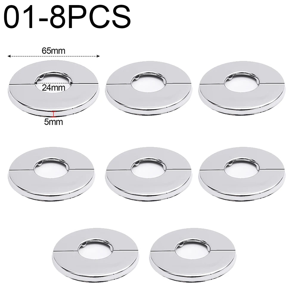 Decorative Stainless Steel Faucet Cover – Self-Adhesive Water Pipe Wall Hole Covers for Bathroom & Kitchen - Loovy # 
