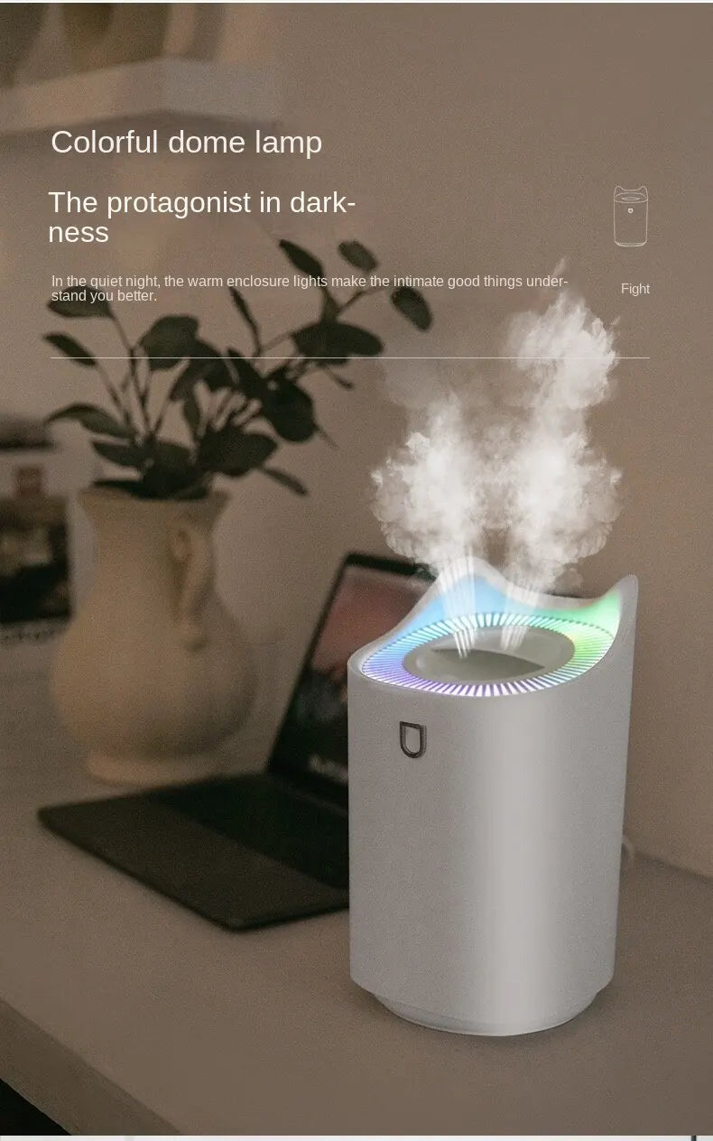 3000ml Dual Jet Air Humidifier – Large Capacity Ultrasonic Aroma Diffuser - Loovy # 