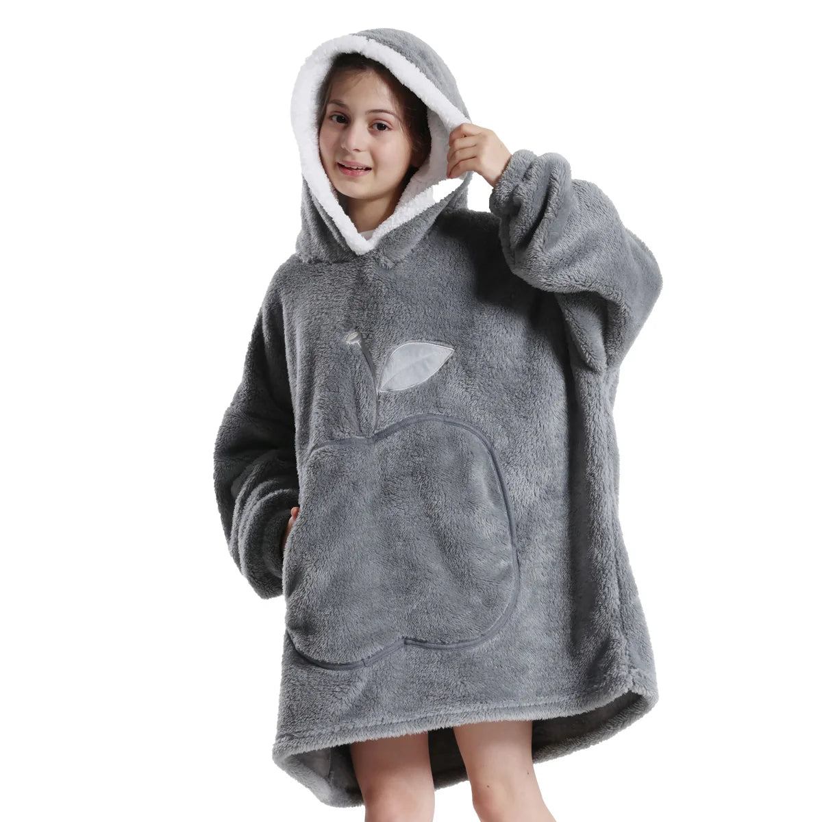 2025 Super Long Flannel Blanket Hoodie - Oversized Winter Pullover Fleece Sweatshirt for Women, Men & Kids - Loovy