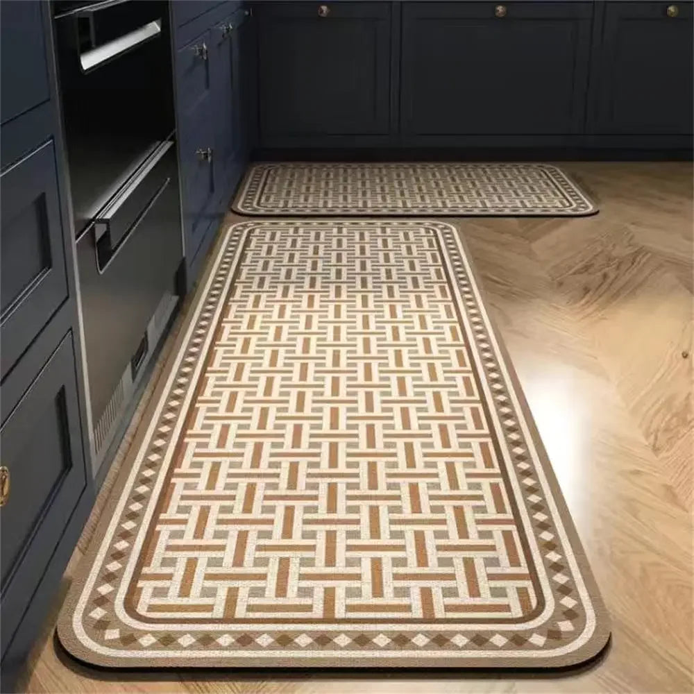 Non-Slip Crystal Velvet Kitchen Mat for Home, Living Room, and Bedroom, Carpet - Loovy # 