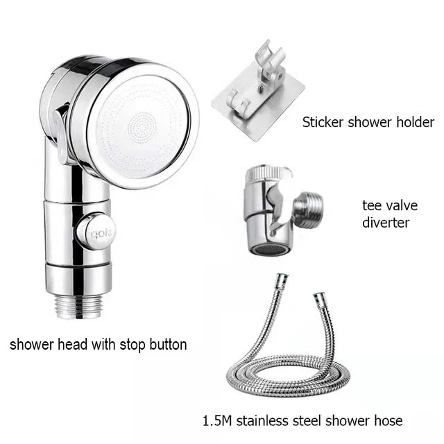 3-Way Faucet Diverter with Shower Head - Multi-Function for Salon & Home - Loovy # 