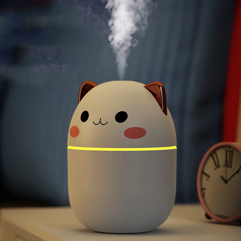 Portable 200ml Air Humidifier with Night Light – Kawaii Aroma Diffuser - Loovy # 